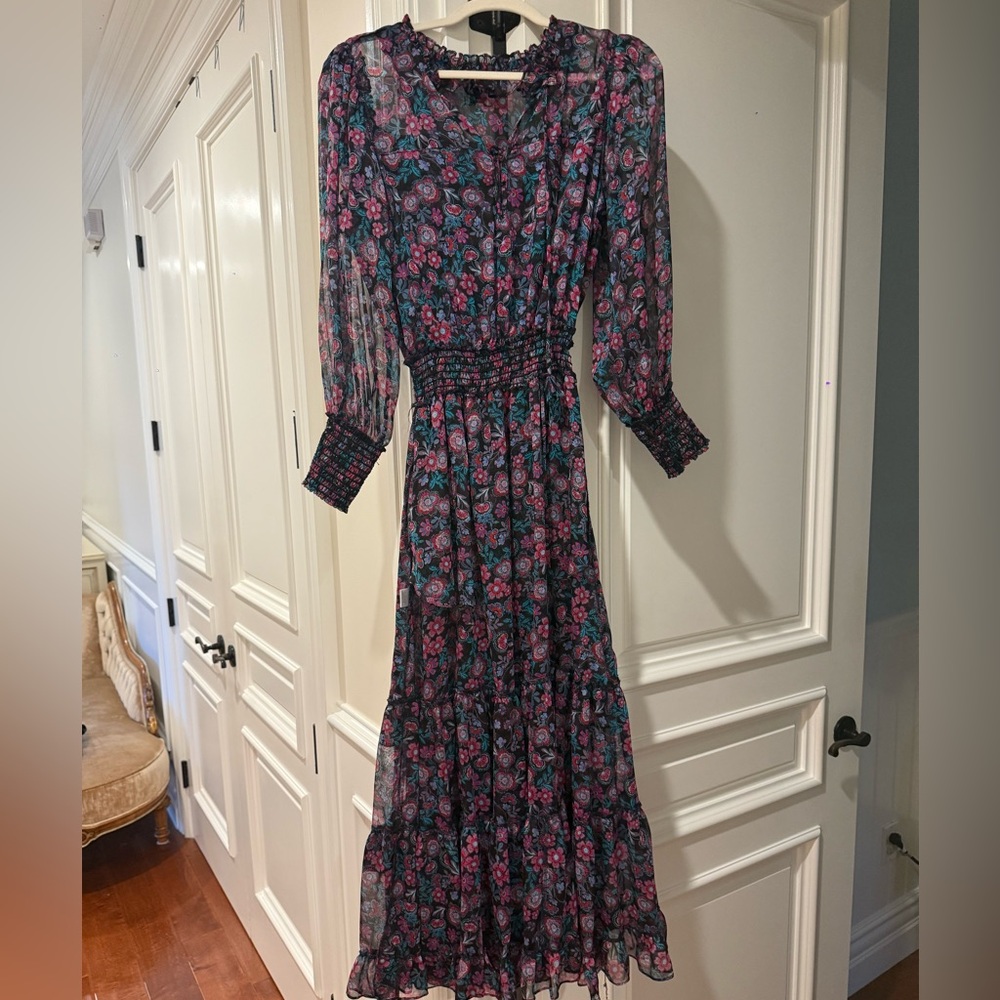 Misa Los Angeles Vibrant Floral Top